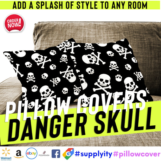 Danger Skull Deco Chochili Pillow Covers Bring Edgy Vibes and Comfort
