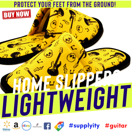 Guitar Jam: Slippers Rock Cozy Indoor Vibes