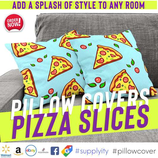 Pizza Slices Chochili Pillow Covers Add Tasty Fun to Bedroom Retreats