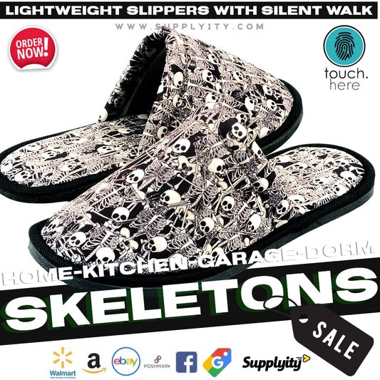 Spooky Steps: Skeleton Slippers for Cozy Halloween Vibes