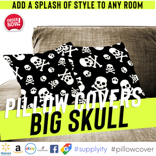 Black Skull Chochili Pillow Covers Offer Dark Elegance and Plush Comfort