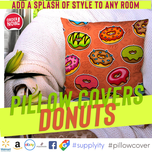 Donut Deco Pack Chochili Pillow Covers Sweeten Bedrooms with Comfort
