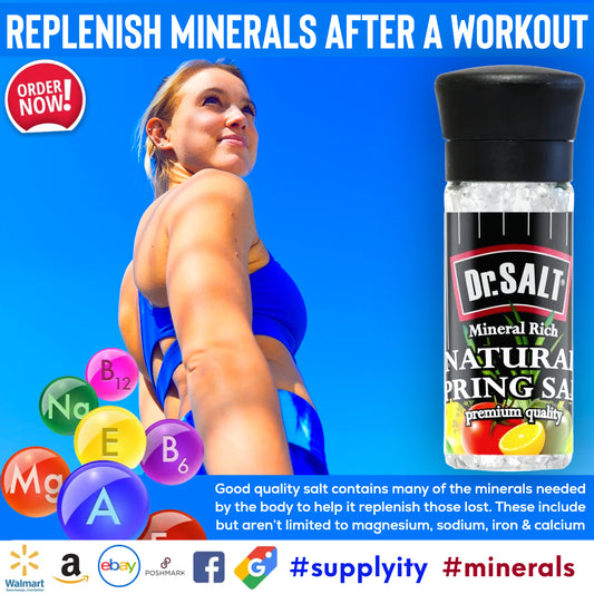 DrSalt Pre-Workout Gym Minerals Power Sessions with Strength and Hydration
