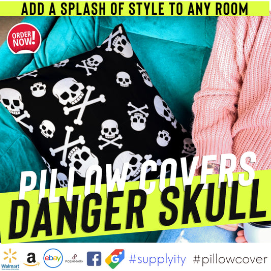 Danger Skull Pack Chochili Pillow Covers Add Bold Edge to Bedrooms