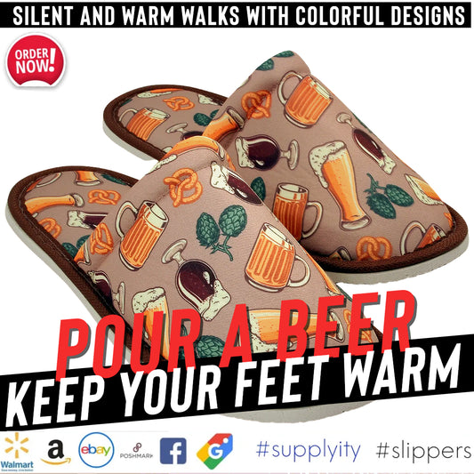 Beer Cheers: Pour A Beer Slippers Relax Guests