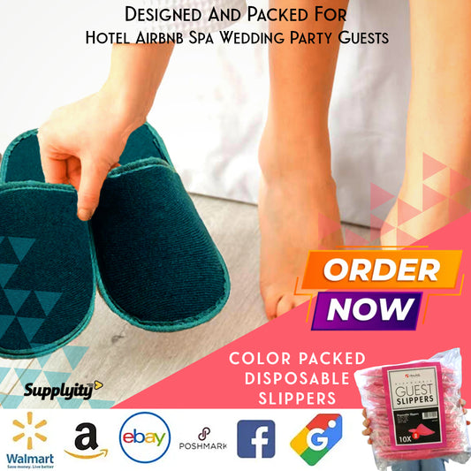 Get Rid Off Germs on the Go with Supplyity Disposable Slippers!