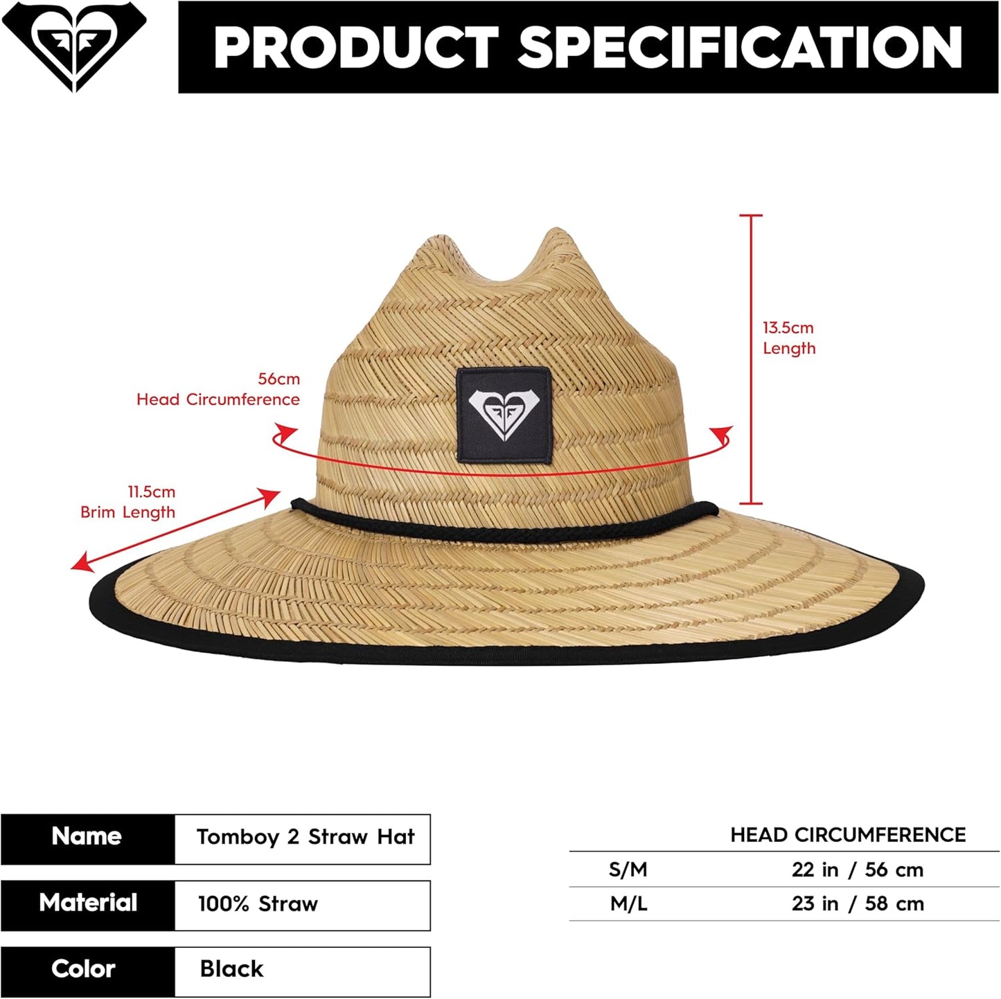 Roxy Women's Tomboy Straw Hat