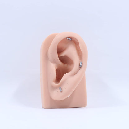 FANSING Surgical Steel Cartilage Stud with 18g/16g 6mm 8mm 10mm Internally Threaded Labret Post Silver/Gold