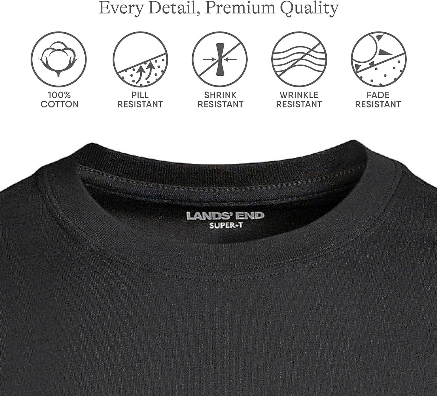 Lands' End Men's Super-T Short Sleeve T-Shirt