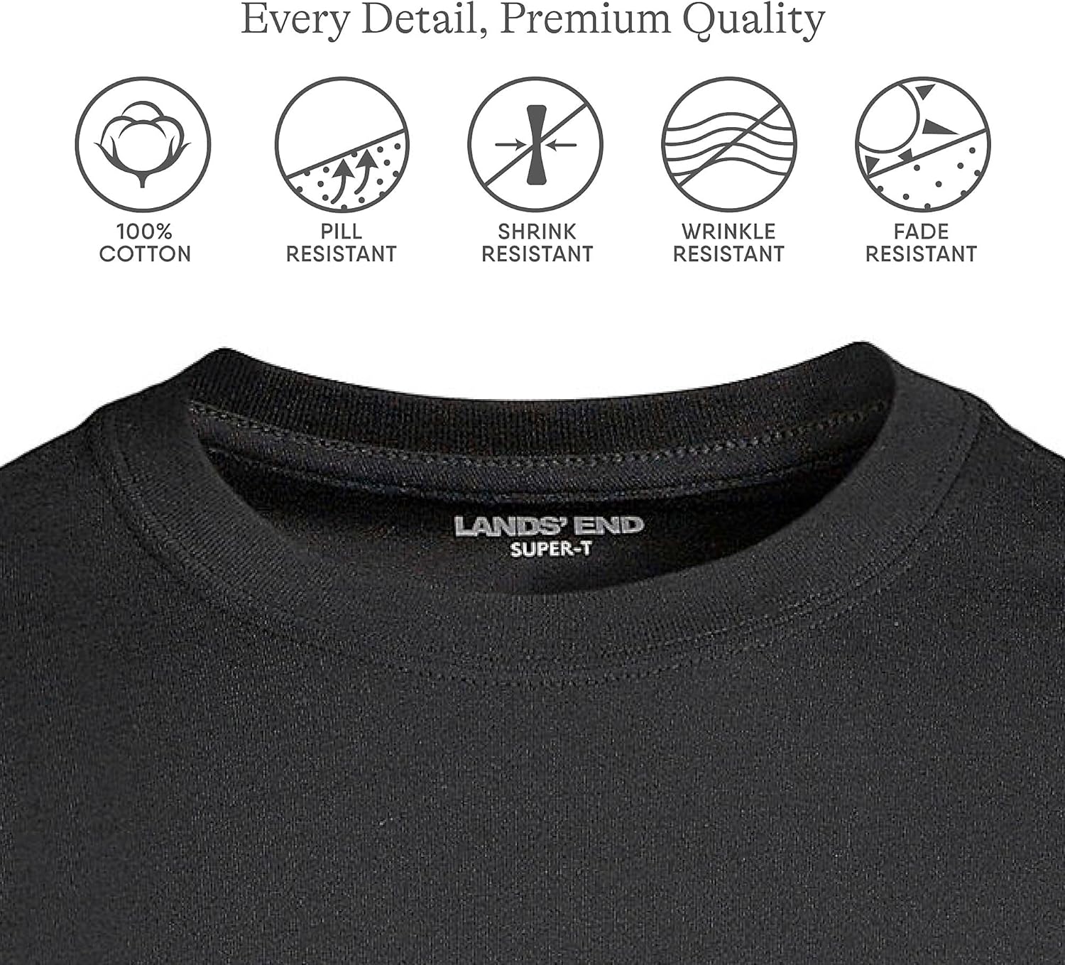 Lands' End Men's Super-T Short Sleeve T-Shirt