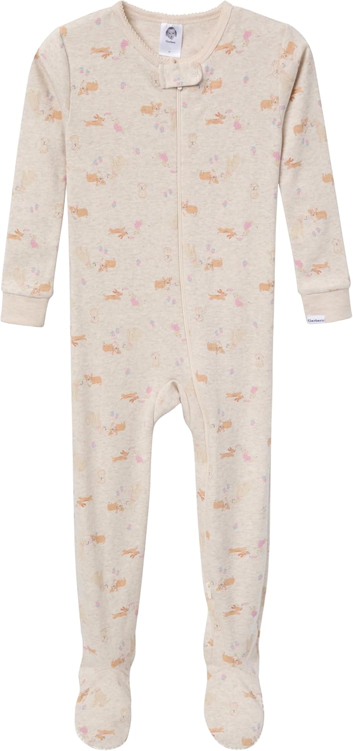 Gerber Baby-Girls 4-Pack Footed Pajamas