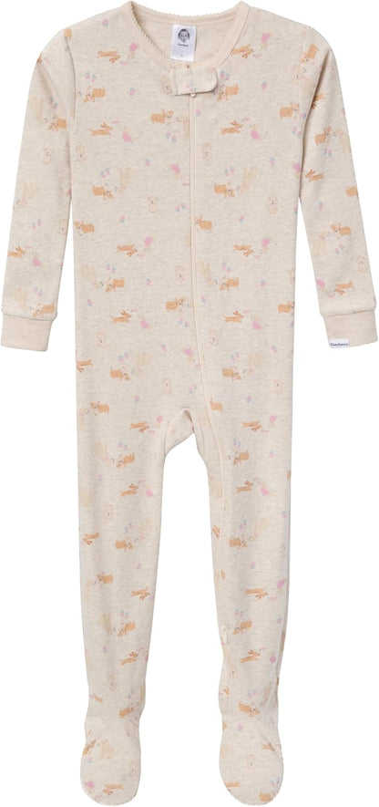 Gerber Baby-Girls 4-Pack Footed Pajamas