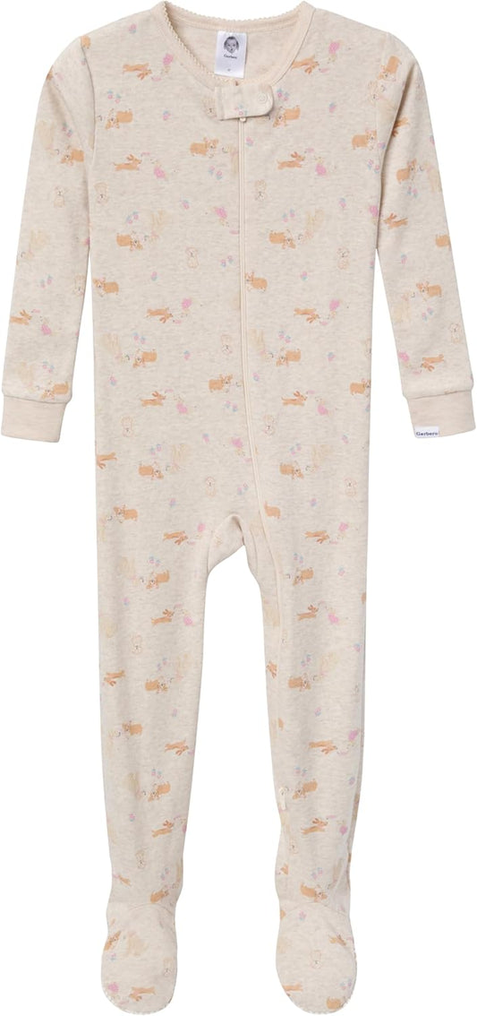 Gerber Baby-Girls 4-Pack Footed Pajamas