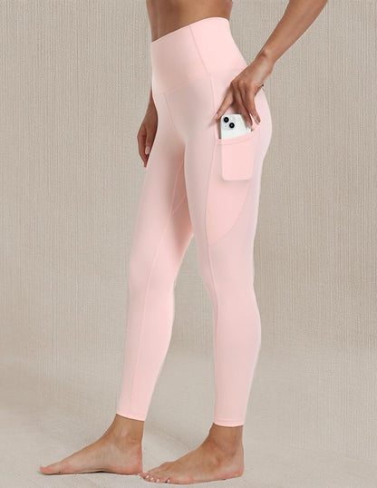 YUNOGA Women's High Waist Buttery Soft Athletic Yoga Pants 25" Inseam Leggings with Pockets