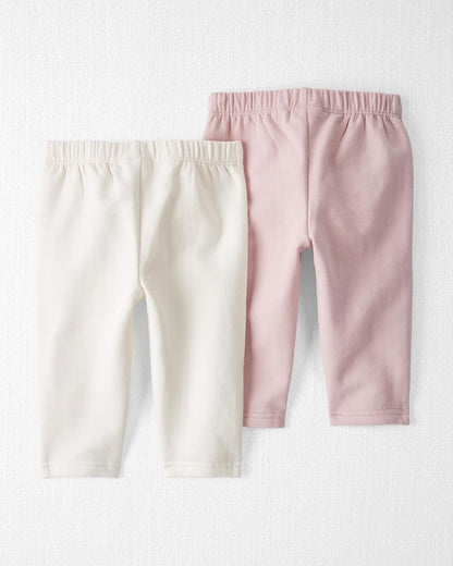 little planet by carter's Baby 2-Pack Terry Pants Made with Organic Cotton