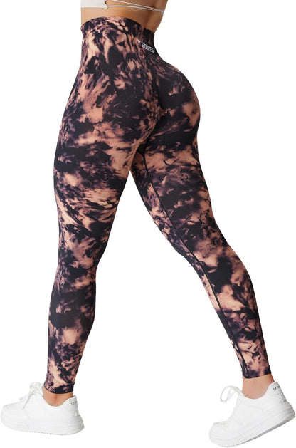 YEOREO Workout Leggings for Women Jada Scrunch Butt Lifting Leggings Seamless Screen Print Gym Yoga Pants