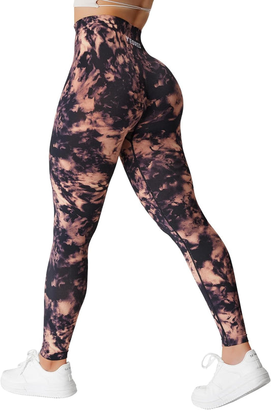 YEOREO Workout Leggings for Women Jada Scrunch Butt Lifting Leggings Seamless Screen Print Gym Yoga Pants
