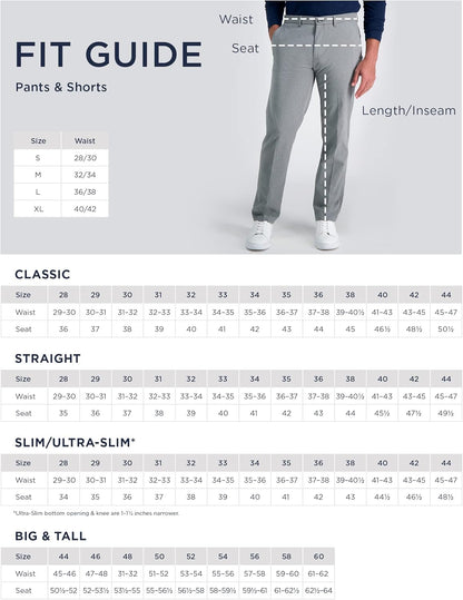 Haggar Men's Premium No Iron Khaki Classic Fit Flat Front Casual Pant (Regular and Big & Tall Sizes)