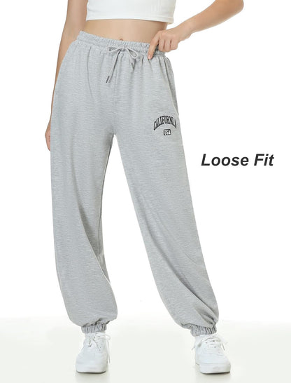 EXARUS 3 Pack Girls Sweatpants Joggers Sweat Pants Cute Baggy Tween Trendy Clothes Teen Preppy with Pockets