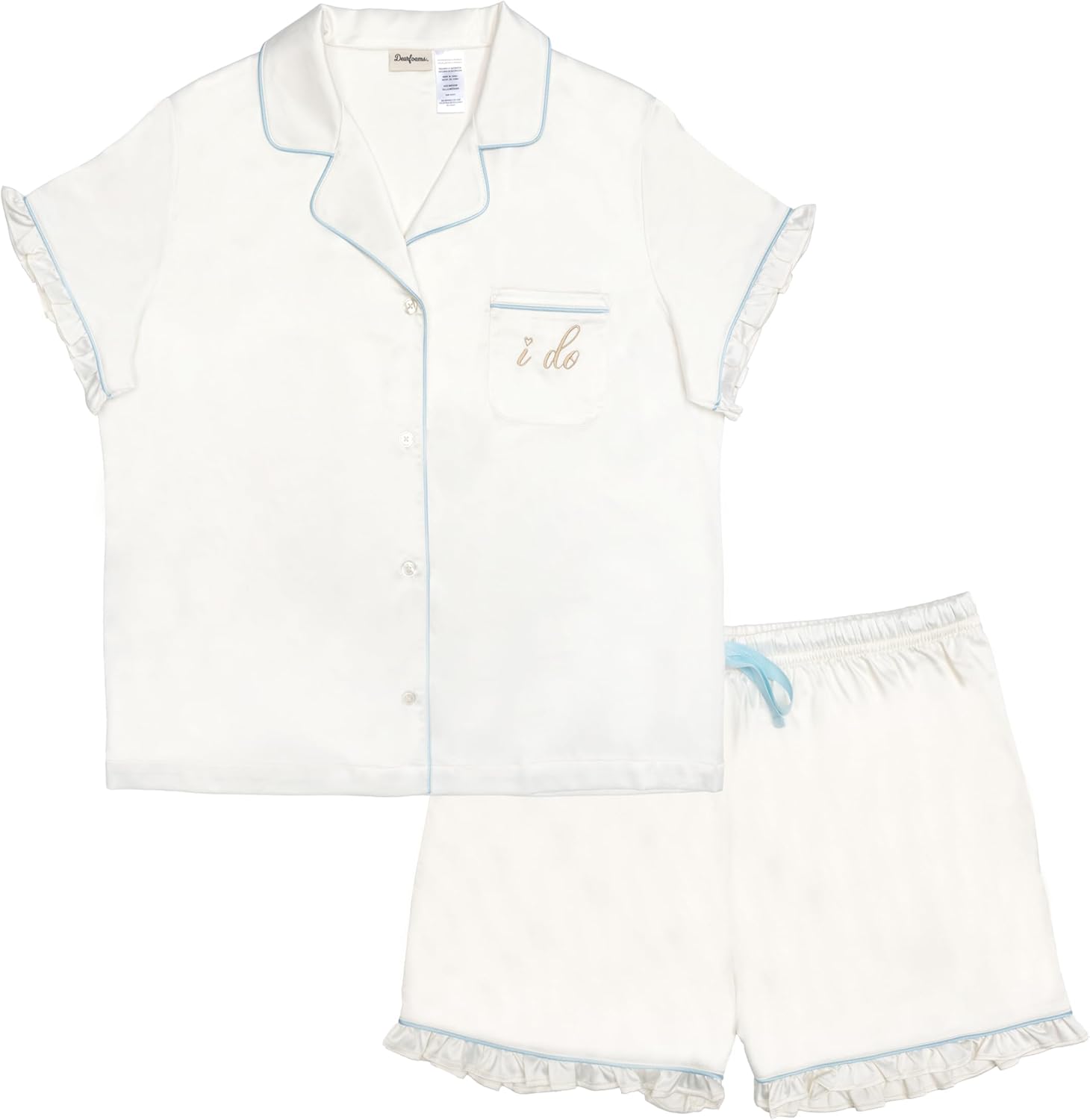 Dearfoams Women's Matching Bridal Pajamas, Robe & Nightwear Set for Bride & Bridesmaids, Wedding