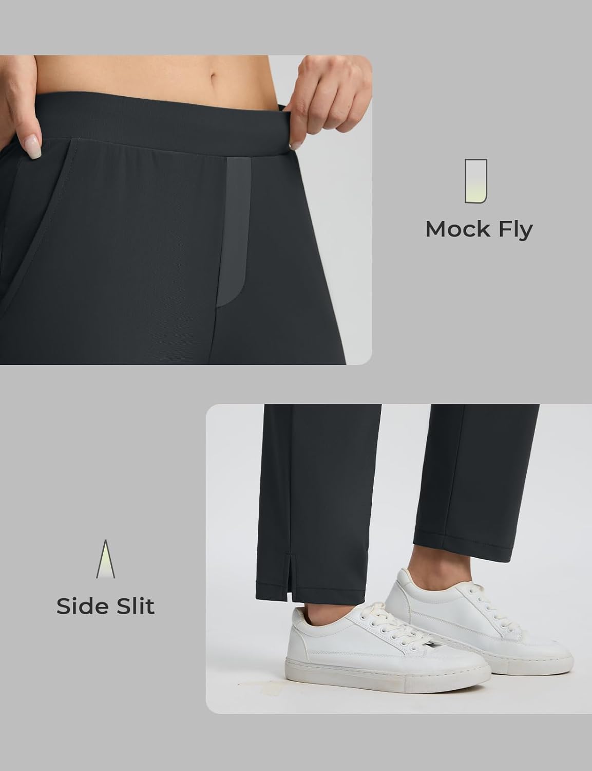 Seamaid Womens Golf Pants Lightweight Casual Travel Pants with Zipper Pockets Stretchy Work Business