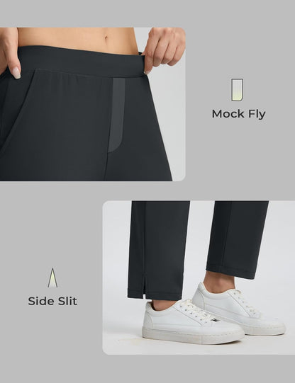 Seamaid Womens Golf Pants Lightweight Casual Travel Pants with Zipper Pockets Stretchy Work Business