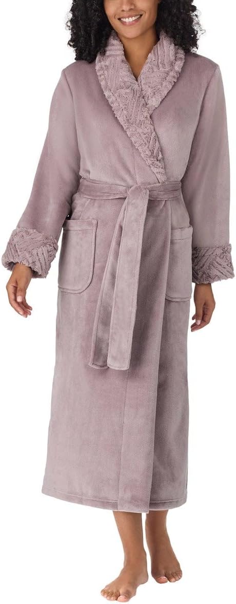 Carole Hochman Women's Shawl Collar Plush Robe