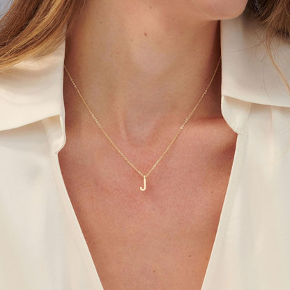 HANLI Initial Necklaces for Women - 14k Gold Plated Dainty Letter Necklace Simple Alphabet A-Z Necklace Personalized Monogram Name Necklace for Women Jewelry