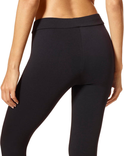 HUE Women's Wide Waistband Blackout Cotton Leggings, Assorted