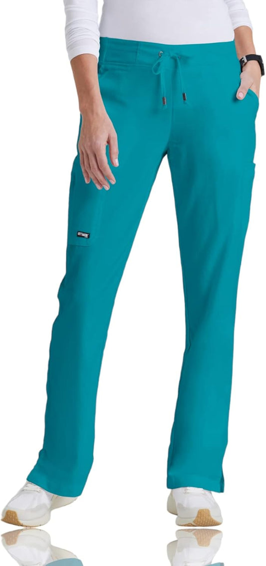 BARCO Grey's Anatomy Scrubs - Mia Scrub Pant for Women, Elastic Back Waist, Mid-Rise Shaped Leg Women's Scrub Pant