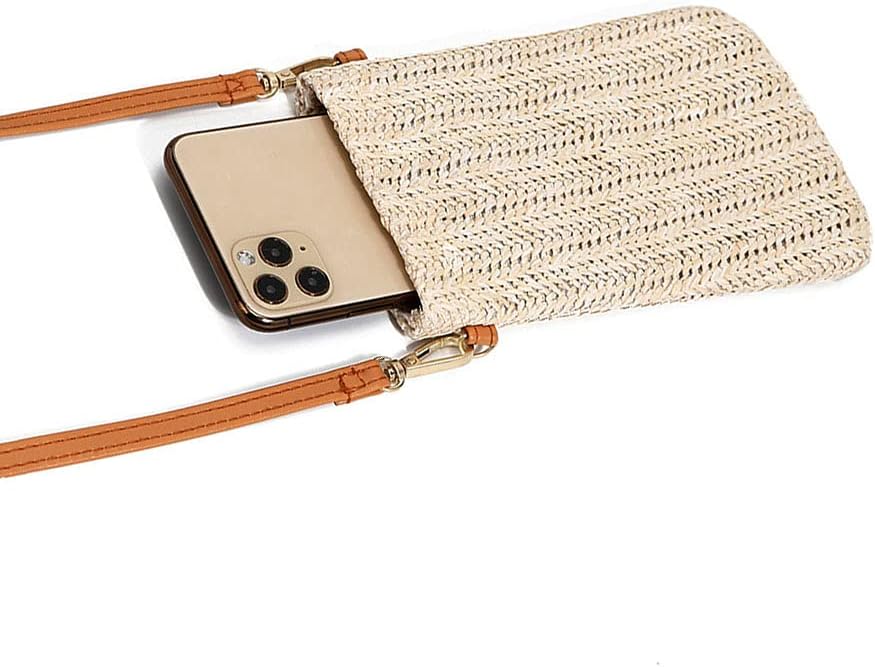 Summer Straw Beach Bag Tote Shoulder Bag Handwoven Purse Handbag for Women Girls Outdoor Casual Top Handle Cross Body Bag