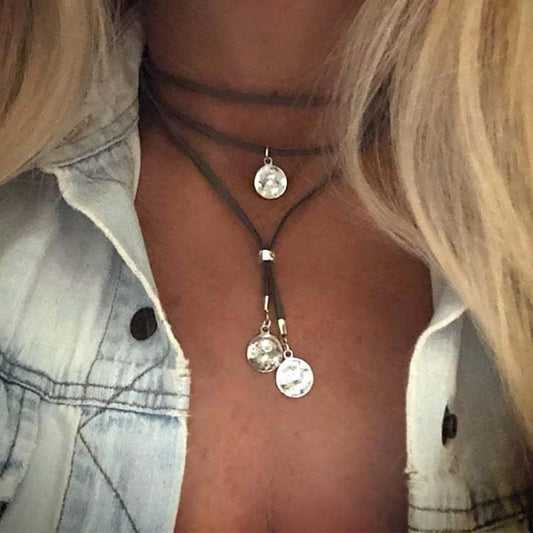 Boho Necklaces for Women Country Concert Outfits Nashville Western Outfit for Women Choker Necklaces Long Leather Necklace Western Dress Jewelry Country Cowgirl Accessories Gifts