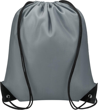 Vorspack Drawstring Backpacks Bulk 20 Pieces String Bags Customized Bags for Party Gym Sport Trip - Grey