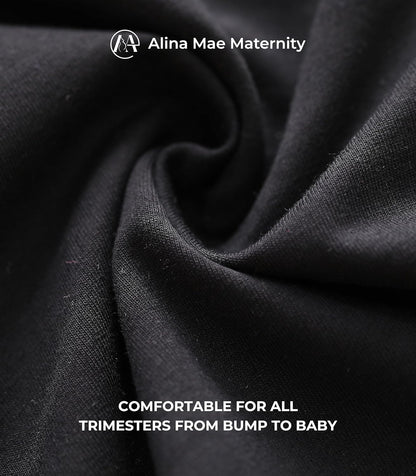 Maternity Pants Work Over The Belly with Pockets, Womens Pregnancy Dress Pants Office Clothes Trousers Stretch Summer