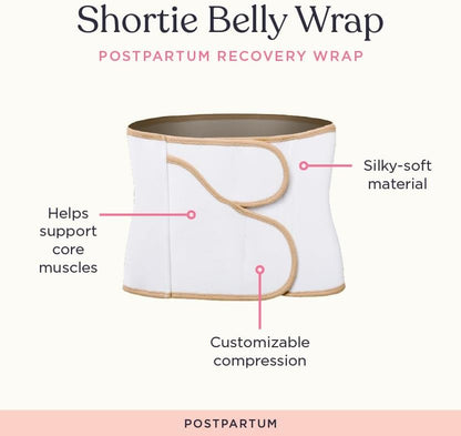 Belly Bandit BFF Postpartum Belly Wrap - Adjustable Abdominal Wrap for Post Pregnancy Recovery - Corset-Inspired Design for Waist, Core, & Back Support for C-Section or Natural Birth