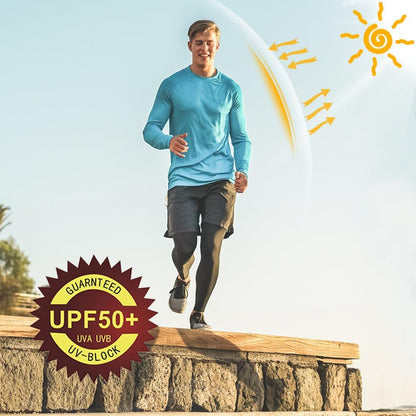 Willit Men's Sun Shirts UPF 50+ Rash Guard Long Sleeve Sun Protection Hoodie SPF UV Fishing Lightweight Athletic Running