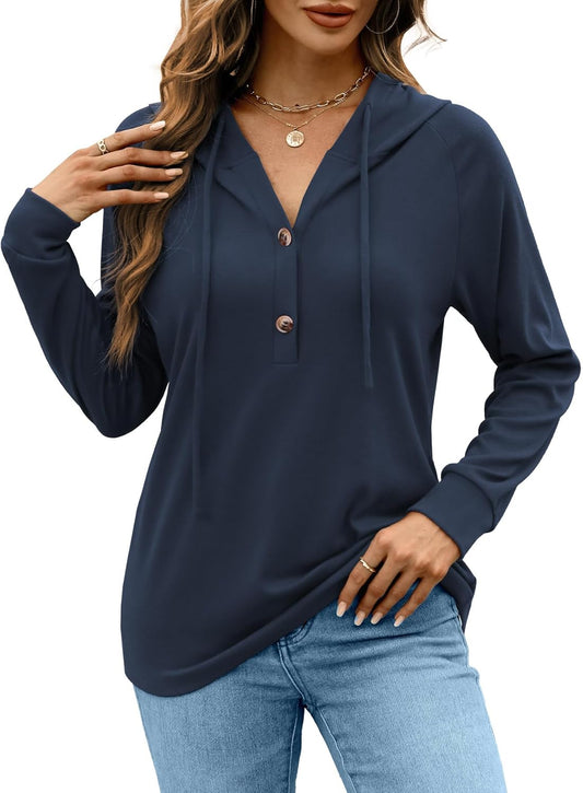 Womens Tops Fall Fashion Hoodies for Women Long Sleeve Sweatshirts Ladies Casual Tees Soft Pullover Trendy Blouses