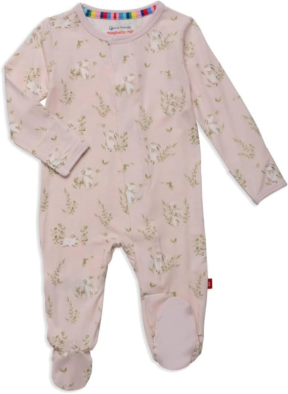 Magnetic Me Girls Modal Magnetic Baby Footie Pajamas | Silky Soft Modal Fabric | Baby Sleepers Available Sizes PRE - 24M