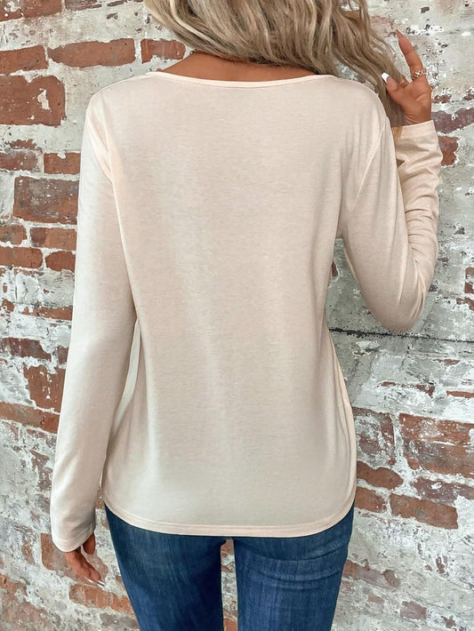 Women's Cowboy Shirt Country Concert Outfit Cute Western Graphic Tee Casual Notched Neck Long Sleeve Top