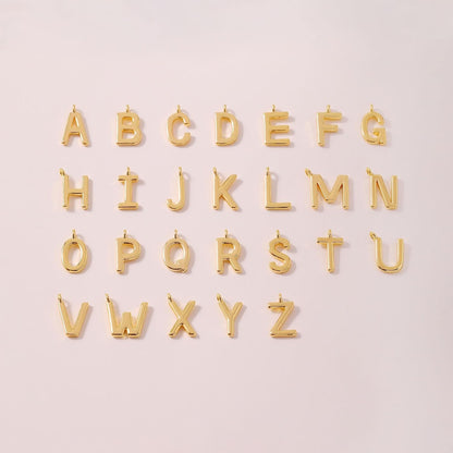 HANLI Initial Necklaces for Women - 14k Gold Plated Dainty Letter Necklace Simple Alphabet A-Z Necklace Personalized Monogram Name Necklace for Women Jewelry