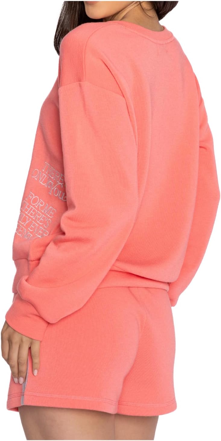 The Summer I Turned Pretty Women's Embroidery Printed Sweatshirt and Bottom Short Lounge Pajama Set
