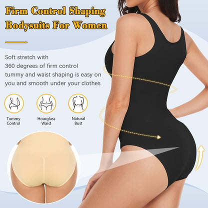 VVX Bodysuit for Women - Tummy Control Seamless Tops Compression Butt Lifting Shapewear Bodysuits