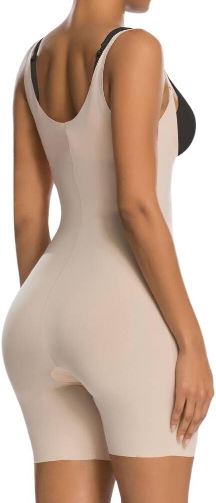 SHAPERX Shapewear for Women Tummy Control Open Bust Thigh Slimmer Body Shaper