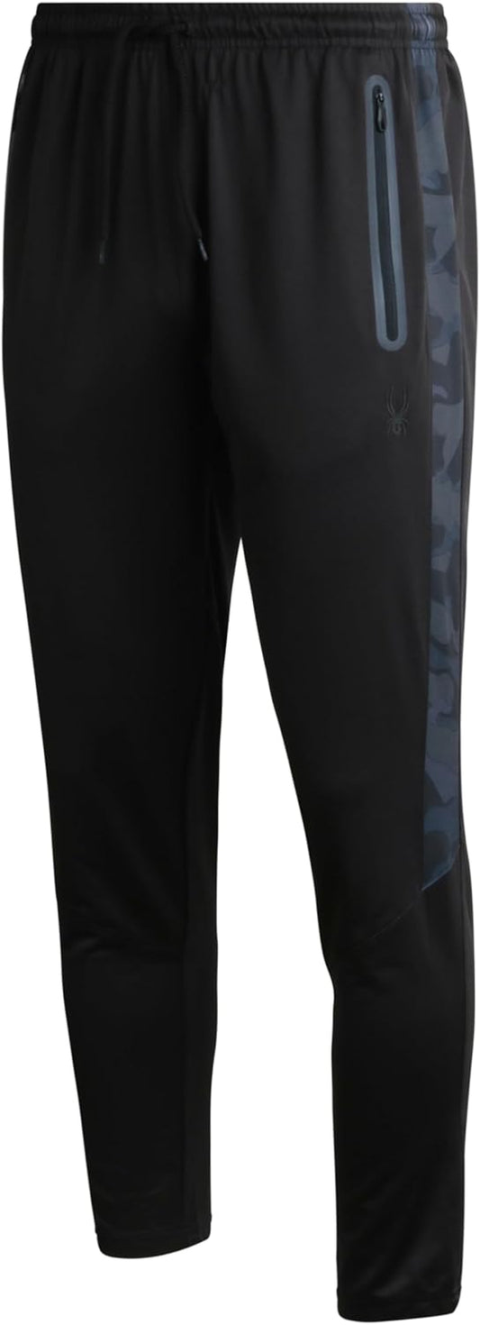 Spyder Mens Sweatpants with Pockets - Athletic Performance Tech Joggers for Men, Terry Workout Pants for Gym, Running, Hiking