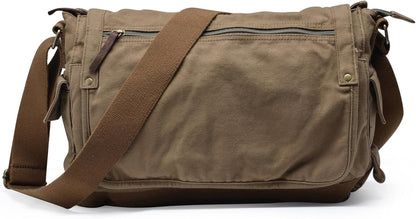 GOOTIUM Canvas Messenger Bag - Vintage Cross Body Shoulder Satchel