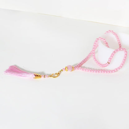 Islam Prayer Beads Tassels Bracelets for Women Meditation Protection Muslim Religion Colored Arab Strand Bangle for Men Boho Chakra Statement Stylish Long Chain Handmade Birthday Gifts