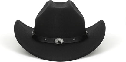 Glitter Silver Black Cowboy Hats for Women - Western Sparkly Rhinestone Cowgirl Hat for Ladies Size M-L