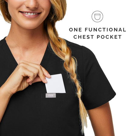 FIGS Catarina Scrub Tops for Women — Classic Fit, 1 Pocket, Four-Way Stretch, Anti-Wrinkle