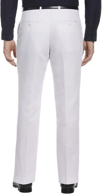 Perry Ellis Men's Portfolio Essential Linen Blend Dress Pants, Durable Solid Twill, Modern Fit, Breathable & Lightweight