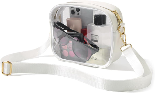 TOBVZOO Clear Bag Stadium Approved, Crossbody Transparent Bag for Concerts Sports Events, Purses for Men & Women